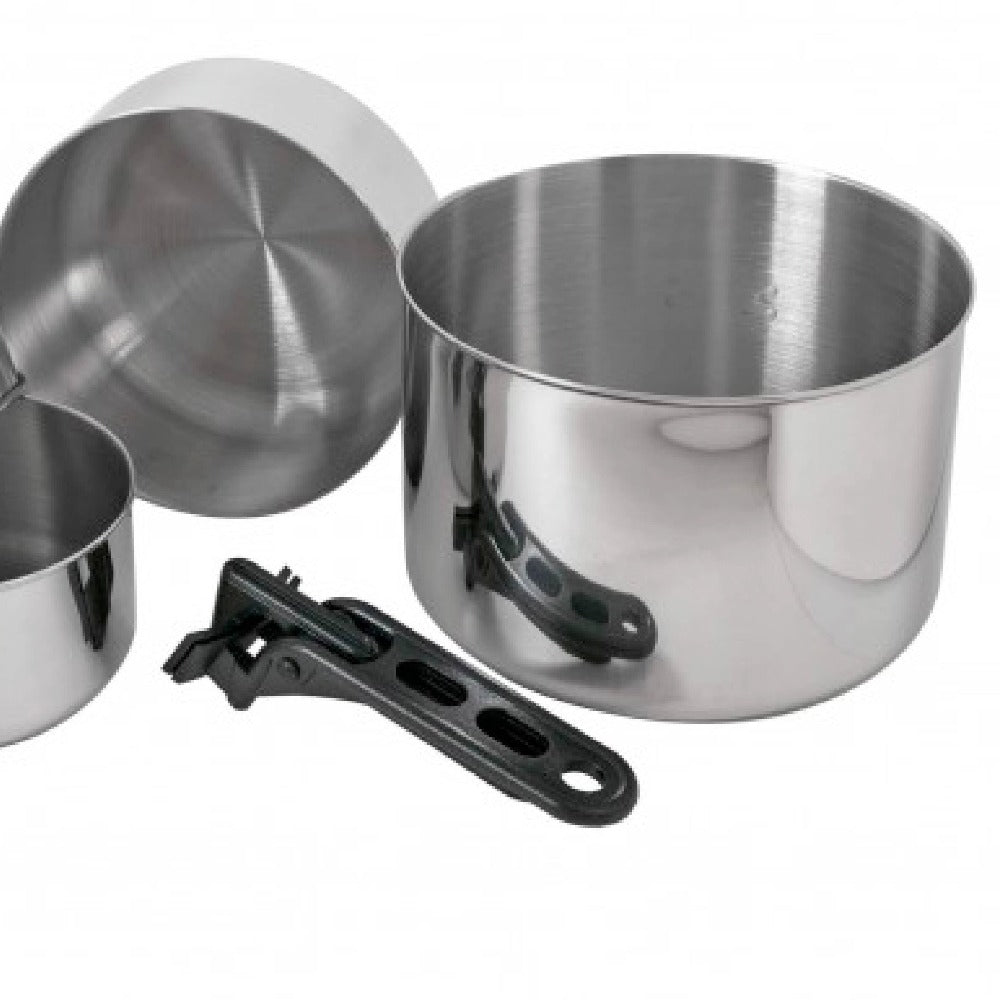 Basic Nature Kochset 3 "Biwak Edelstahl" - Good Camper-Showroom & Onlineshop für Dachzelte HH