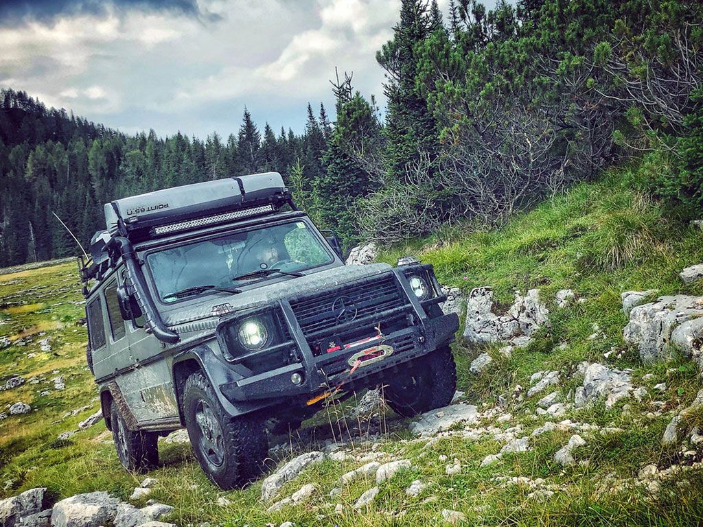 FRONT RUNNER - MERCEDES GELÄNDEWAGEN G-KLASSE (1979 - 2017) SLIMLINE II DACHTRÄGER KIT / HOCH - Good Camper-Showroom & Onlineshop für Dachzelte HH