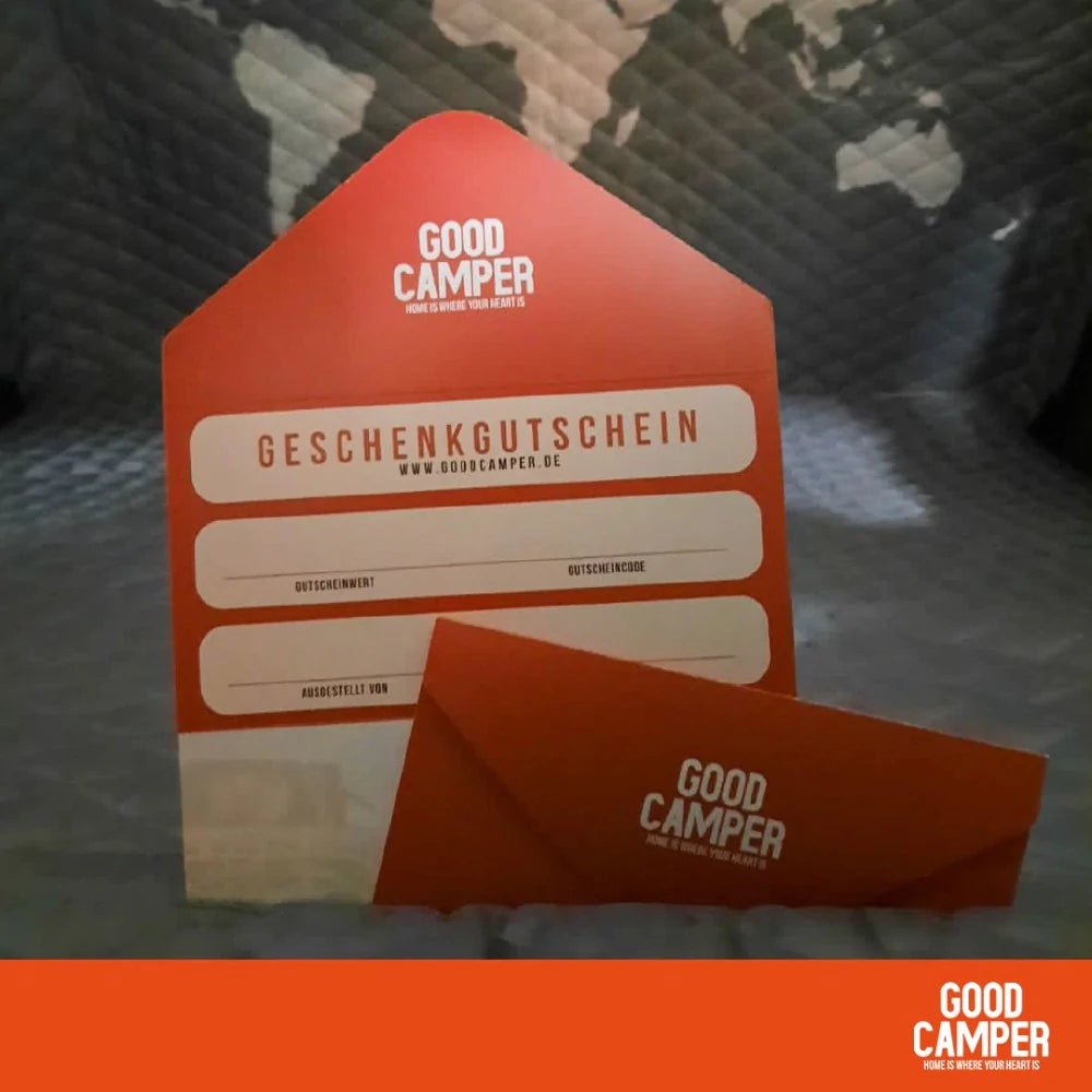 Good Camper Geschenk - Gutschein - Good Camper-Showroom & Onlineshop für Dachzelte HH