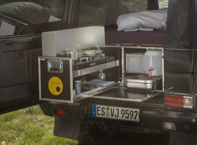 QUQUQ Campingbox G-Box für die G-Klasse von Mercedes Benz - Good Camper-Showroom & Onlineshop für Dachzelte HH