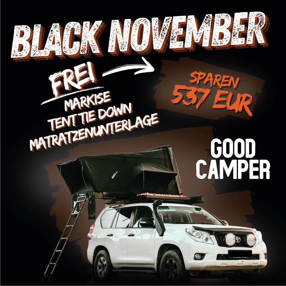 Black November Aktion! - Good Camper-Showroom & Onlineshop für Dachzelte HH