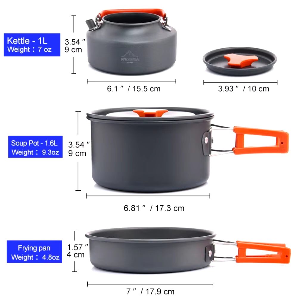 Camping Tableware Outdoor Cookware Set Pots Tourist Dishes Bowler Kitchen Equipment Gear Utensils Hiking Picnic Travel - Good Camper - Showroom & Onlineshop für Dachzelte HH