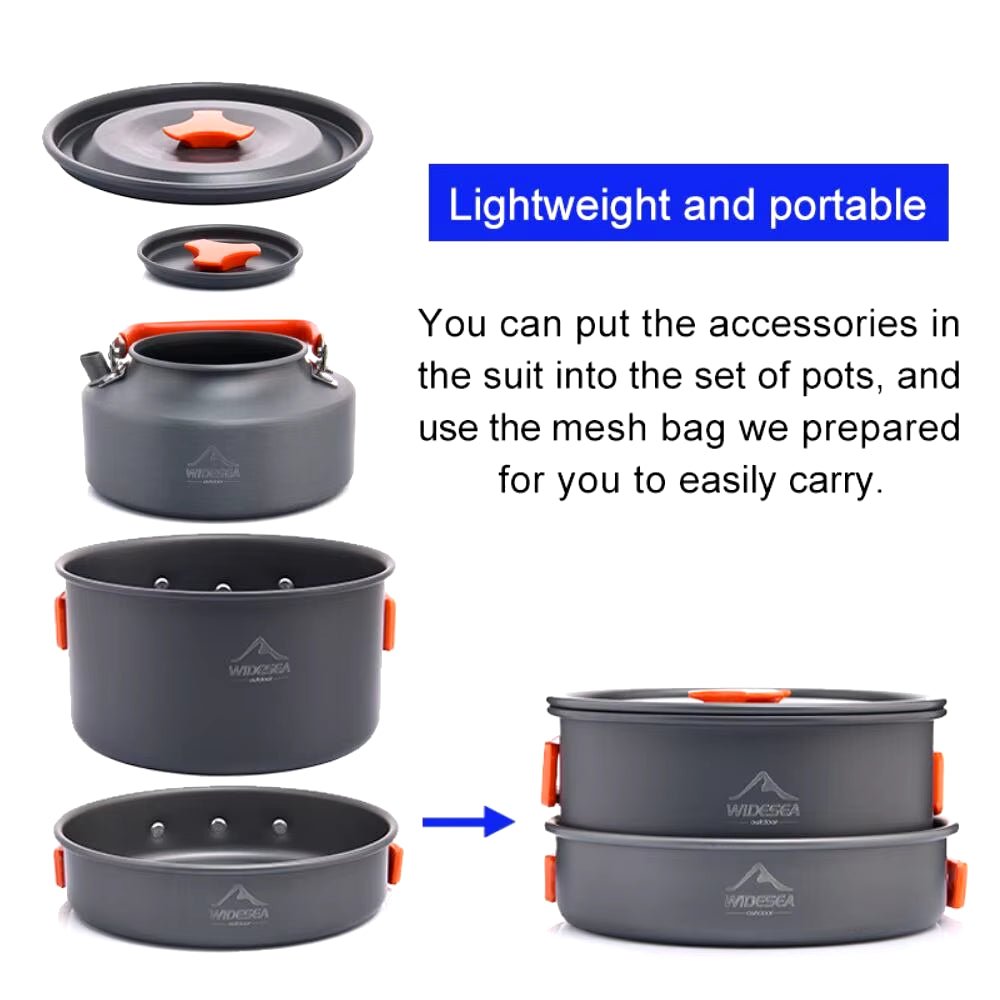 Camping Tableware Outdoor Cookware Set Pots Tourist Dishes Bowler Kitchen Equipment Gear Utensils Hiking Picnic Travel - Good Camper - Showroom & Onlineshop für Dachzelte HH