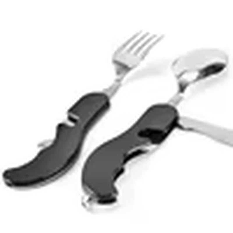 Outdoor Camping Portable Fork Knife Tableware Tools Stainless Steel Multi - Function Folding Spoon&Fork Knife Travel Sets - Good Camper - Showroom & Onlineshop für Dachzelte HH