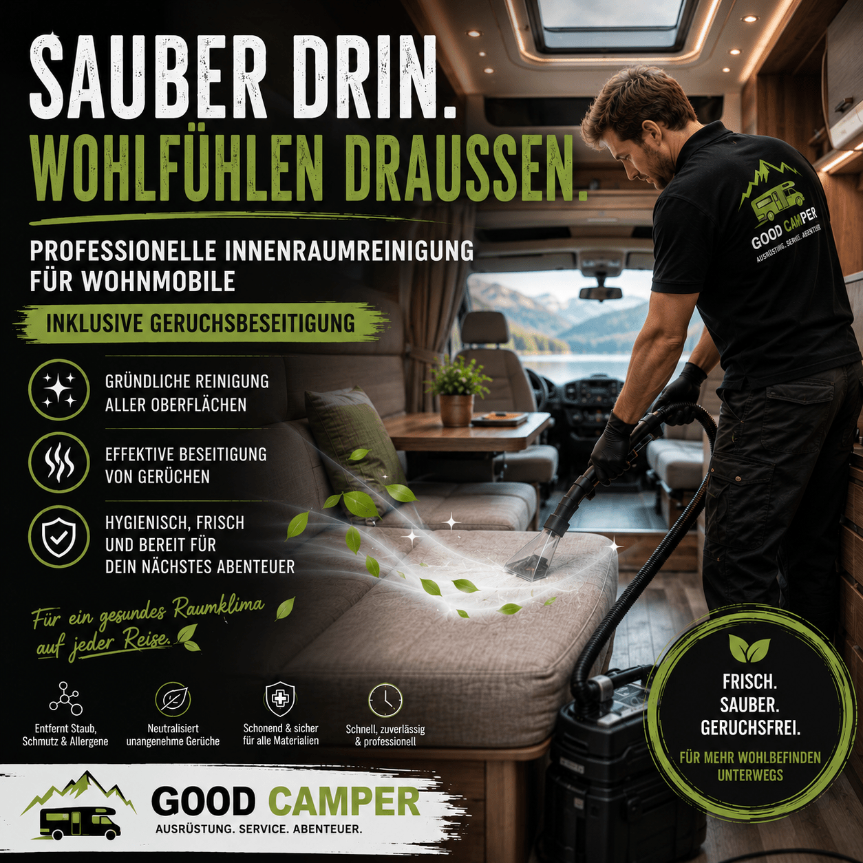 Reinigung Wohnmobil - Good Camper GmbH