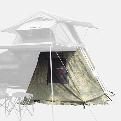 Vorzelt für Dachzelt Trapper Joe 140cm Grün - Good Camper-Showroom & Onlineshop für Dachzelte HH
